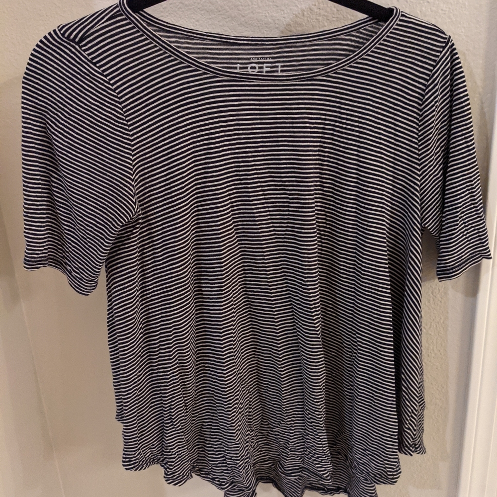 Loft striped swing t shirt